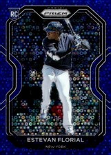 2021 Panini Prizm #85 Estevan Florial Blue Donut Circles Prizm #/199