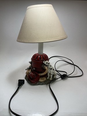 Vanmark Red Hats of Courage Tribute Lamp Firehydrant Dalmation Firefighter Rare!