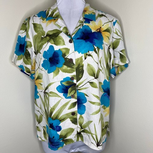 Chemise Hawaïenne Vintage Caribbean Joe Tropical Floral Aloha Homme XXL - EUC