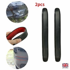 2* Car Carbon Fiber Anti-rub Strip Bumper Corner Protector Guard Unique Black UK