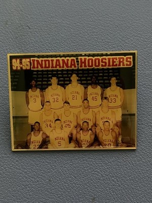 Vintage Indiana University Hoosiers Basketball Team 1994 1995 Lapel Pin