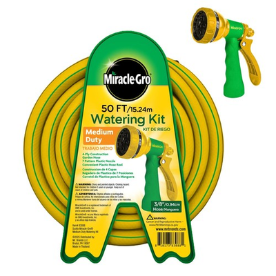 #ad #ad Miracle Gro 50ft 3 8in Garden Hose Watering Kit w Adjustable Nozzle $57.16