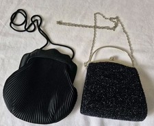 Retro Black Small Evening Bags X 2 Bulaggi& Stead Simpson Vintage Original Style