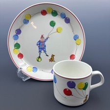 Vintage Johnson Brothers HAPPY CLOWN Childs Set Plate  Cup Ironstone England