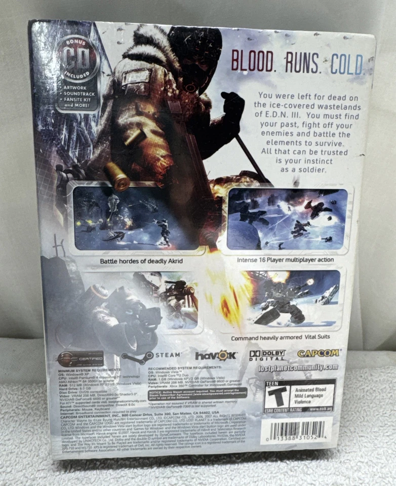 Lost Planet: Extreme Condition (PC DVD, 2007) New Sealed BN2 - Image 2 of 4