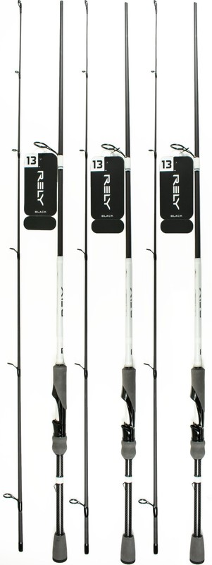 (LOT OF 3) 13 FISHING RELY BLACK RB2S67MH-2 6'7" MH 2 PIECE SPINNING ROD