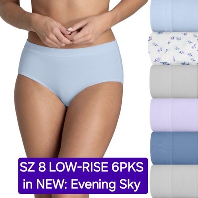 SZ 7 Fruit of the Loom SIGNATURE LOW-RISE 6PK 94%Cot/6%Span NEW: Evening Sky