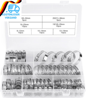 60 StüCk Schlauchschellen Set, Einstellbare 6–38Mm Rohrschellen Edelstahl 304