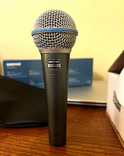 Shure Beta 58A Vocal Mic Set w/ Original Box, Pouch  2 Mogami Cables 10   25  