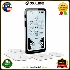 0xiline TENS XS Pro TENS EMS Unit Dual Channel Touchscreen 24 Modes-New