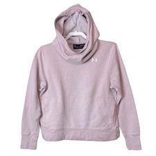 Under Armour Rival Fleece Pullover Hoodie Mauve Pink Womens Medium