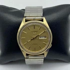 Vintage Seiko 5 Automatic 6309-7150 Gold Tone Day Date Men's Watch 35mm