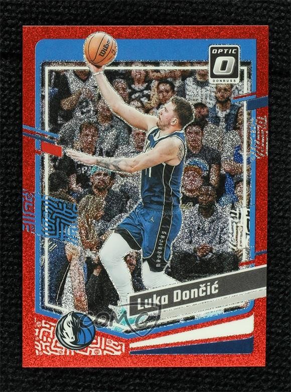 2023-24 Panini Donruss Optic Red Glitter Prizm 44/75 Luka Doncic Dončić #67 0g4t