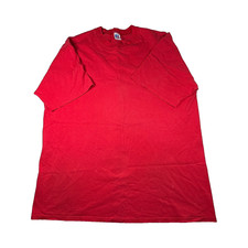 Vintage 90s Russell Athletic Blank Red T-Shirt Made in USA 2XL