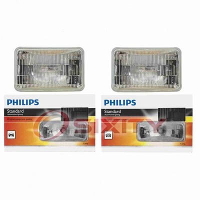 2 pc Philips High Low Beam Headlight Bulbs for Mercury Capri 1991-1994 ty