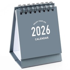 Mini Desk Calendar 2026-2027 - Use January 2026 to June 2027, Small Desktop C...