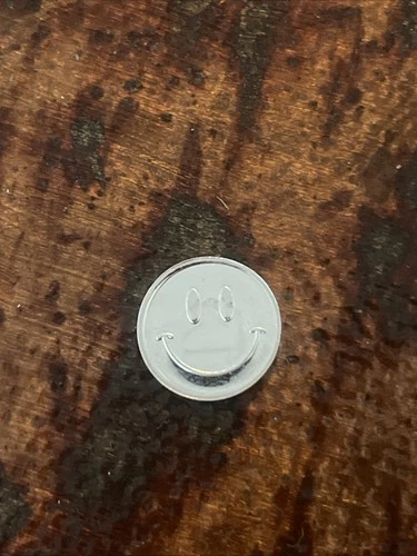 .999 Pure Fine Silver! Pan Silver Company 1 Gram Solid Silver Smiley Face!
