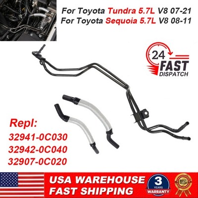 Transmission Oil Cooler Pipe Hose Set For Toyota 5.7L Tundra Sequoia Leak Repair