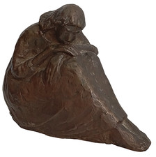 Rar: Elsbeth Schönbohm-Keller: „Ruhende Frau“  ausdruckstarke weibliche Bronze