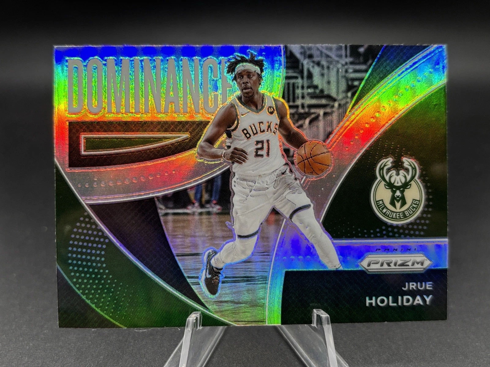 2021-22 Panini Prizm Dominance SILVER #19 Jrue Holiday Milwaukee Bucks