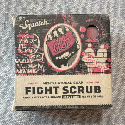 Dr. Squatch Fight Club Fight Scrub Mischief & Mayhem Heavy Grit Soap 5 oz