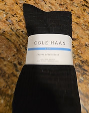 Cole Haan Men's Casual Dress Socks Black 6 pack