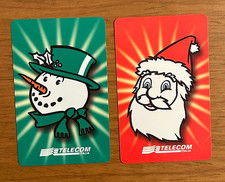2 Carte telefoniche nuove magnetizzate Telecom Natale 2000