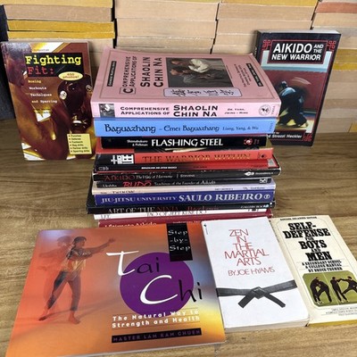 Large Lot of 17 Martials Arts Books- Ninja Flash Steel Bruce Lee Boxing Aikido