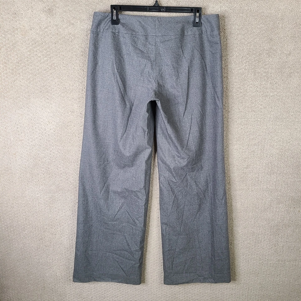 Pantalones Express Mujer 10 Gris Lana Cachemira Pierna Ancha Pantalón Forrado Carrera Elástico Foto 3 de 4