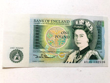 Britain  England UK British 1 pound  banknote  AX 15 132536       @