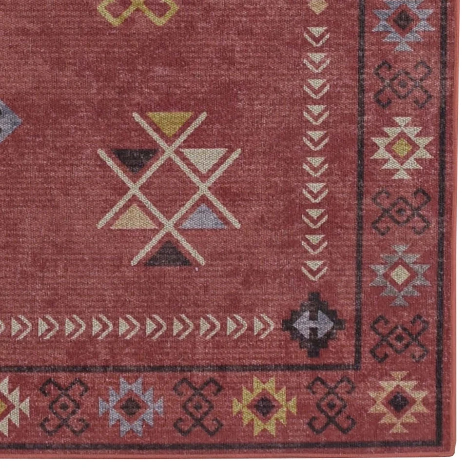 Linon Dillon Austin Red and Cream 3' X 5' Accent Rug - Image 3 of 4