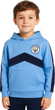 Officially Licensed Manchester City Youth Hoodie, Boys Man City Blue Soccer Pull