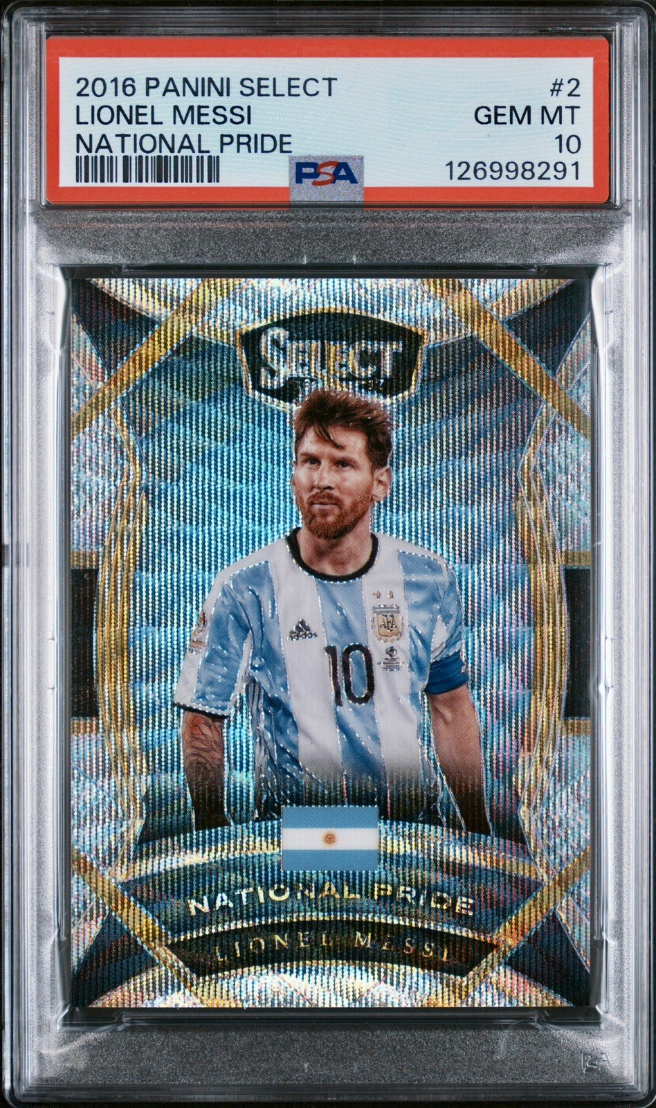 Lionel Messi 2016-17 Panini Select National Pride PSA 10 POP 40