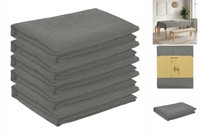 Tischdecke 5 Stk. Rechteckig Hellgrau 140X200 Cm Jacquard-Optik