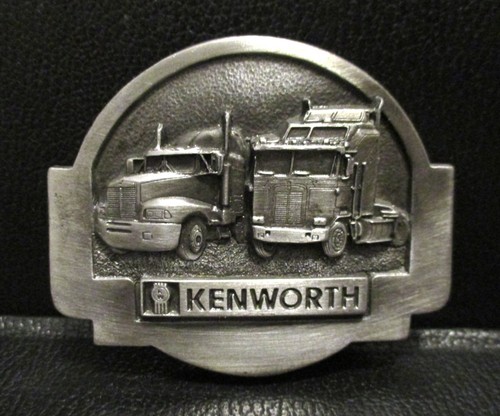 Kenworth Semi Truck Cabs Pewter Belt Buckle 1987 Tonkin Paccar Trucking Promo