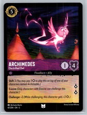 2024 Disney Lorcana Shimmering Skies 47/204 Archimedes - Electrified Owl