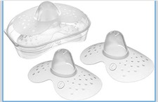 MAM Nipple Shields for Breastfeeding with Sterilizing Storage Case, Size 3 Large