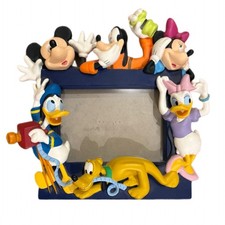 Vintage Disney Mickey  Friends 3D Picture Frame 4x6 Photo Minnie Goofy Pluto