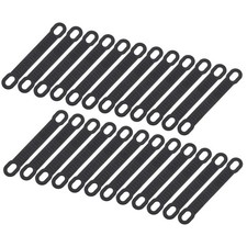 100Pcs Non-Slip Silicone Hanger Grips Clothes Hanger Strips Black 3.94" x 0.47"