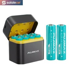 8 PCS 1.5V 3400mWh Rechargeable PUJIMAX AA Lithium-ion Batteries  Charging Dock