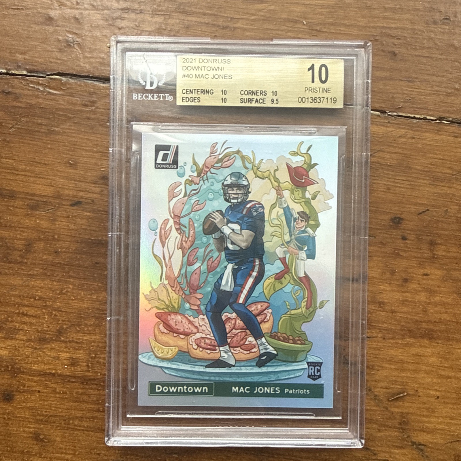 2021 Panini Donruss Downtown! Mac Jones #DT-40 (RC) BGS 10 Pristine