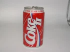 Vintage COKE 2 Empty 12 FL OZ Can ,Opened at Top