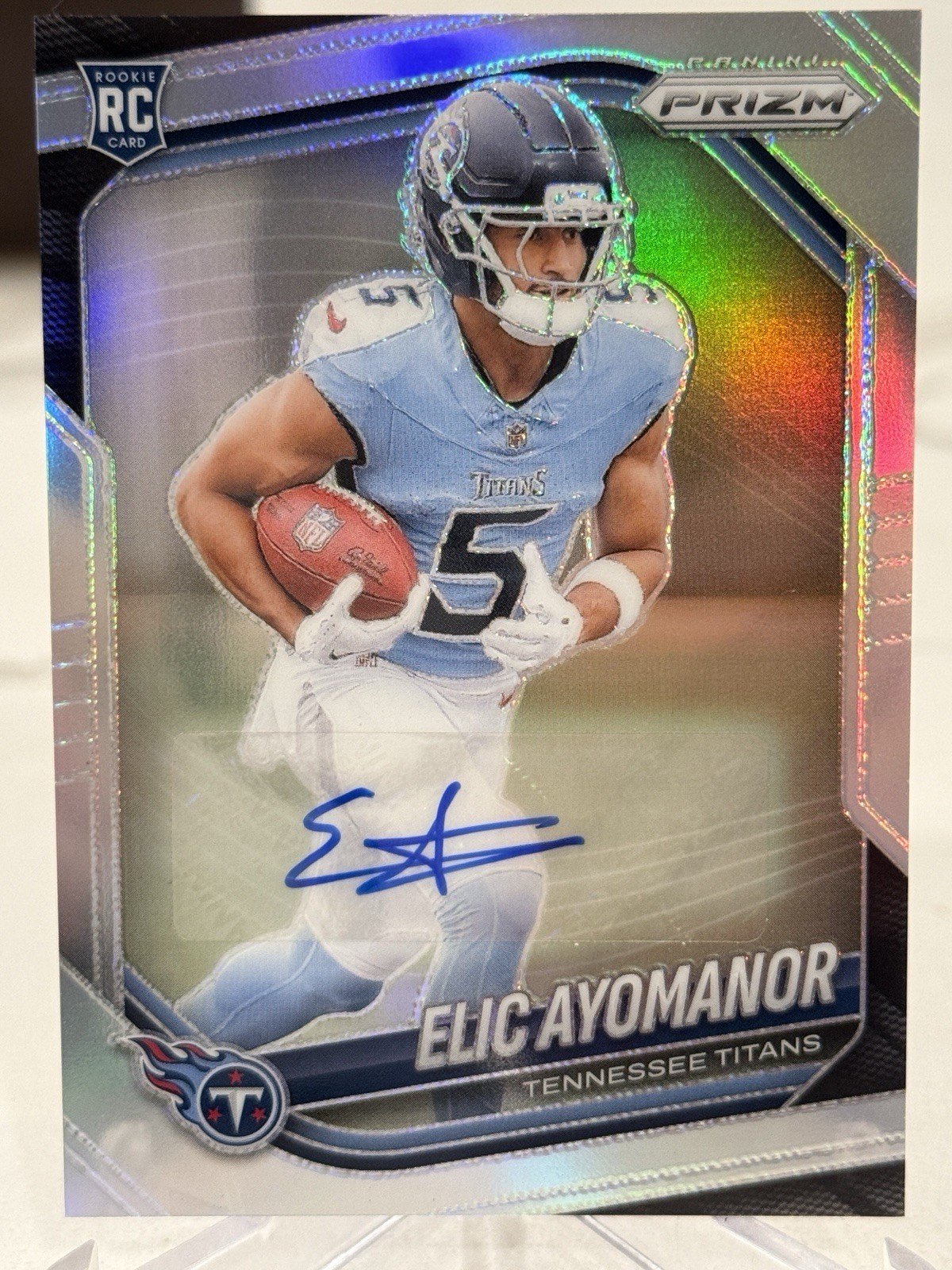 2025 Panini Prizm Elic Ayomanor #321 RC Auto Silver