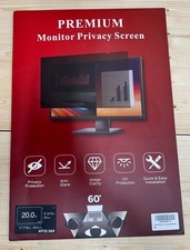 20.0" Premium Monitor Privacy Screen Filter Anti-Glare UV Protection 60 View