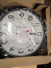 AMERICAN TIME SITE SYNC 12" INCH SURFACE BLACK ROUND SCHOOL CLOCK SQ56BADD304BP