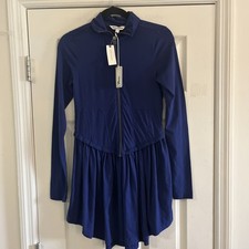 Anthropologie Daily Practice Taylor Long Sleeve Mini Dress Blue Size XXS Zip