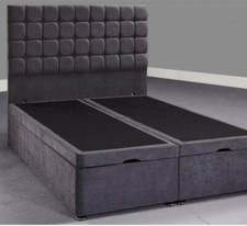 double4ft6"smalldouble kingsize Ottoman Storage Bed Base Soft Fabric Material