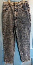 VINTAGE SASSOON ACID WASHED Jeans Womens 16 High Waist Mom Jeans 80'S 