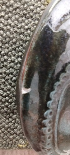Vintage Ceramic Owl Belt Cinch Wide Belt Military Green Elastic Color Size S 26 - Picture 6 of 9