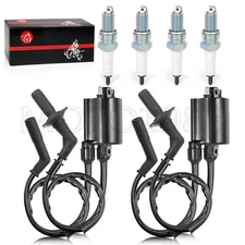 2 Set Ignition Coil Spark Plug Cap For HONDA Shadow Spirit 1100 VT1100 1996-2007